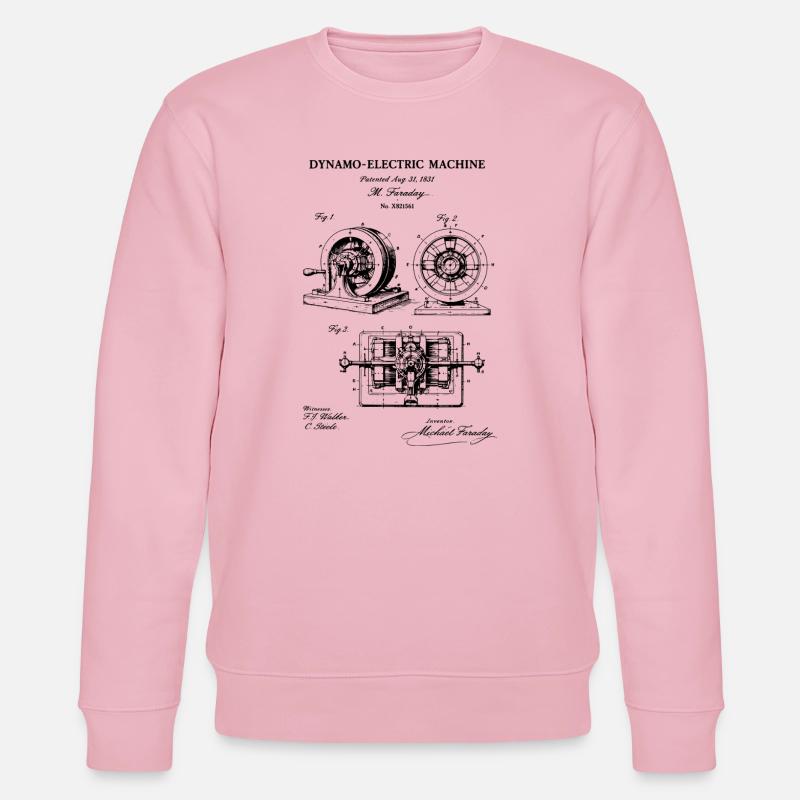 Plan de brevet pour machine électrique - Sweat bio CHANGER Stanley/Stella Unisexe - rose pâle