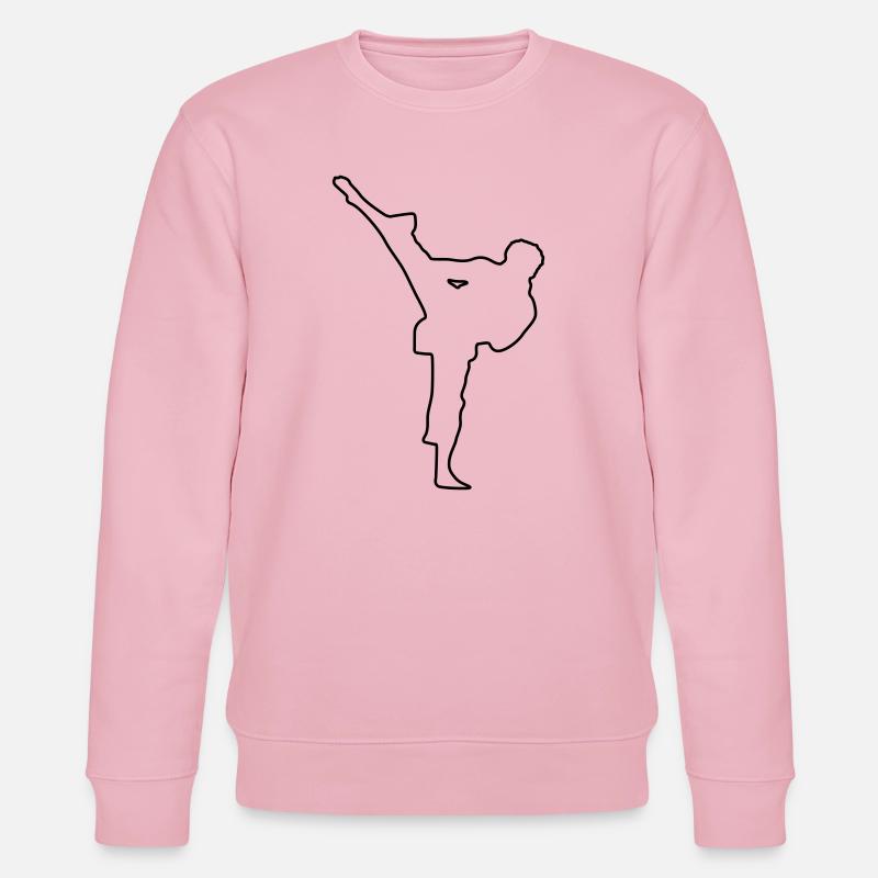 karate_umriss - Stanley/Stella Unisex Bio-Sweatshirt CHANGER  - Hellrosa