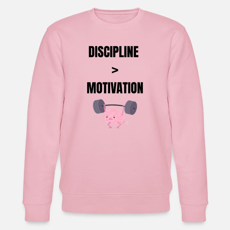 Disziplin über Motivation - Stanley/Stella Unisex Bio-Sweatshirt CHANGER  - Hellrosa