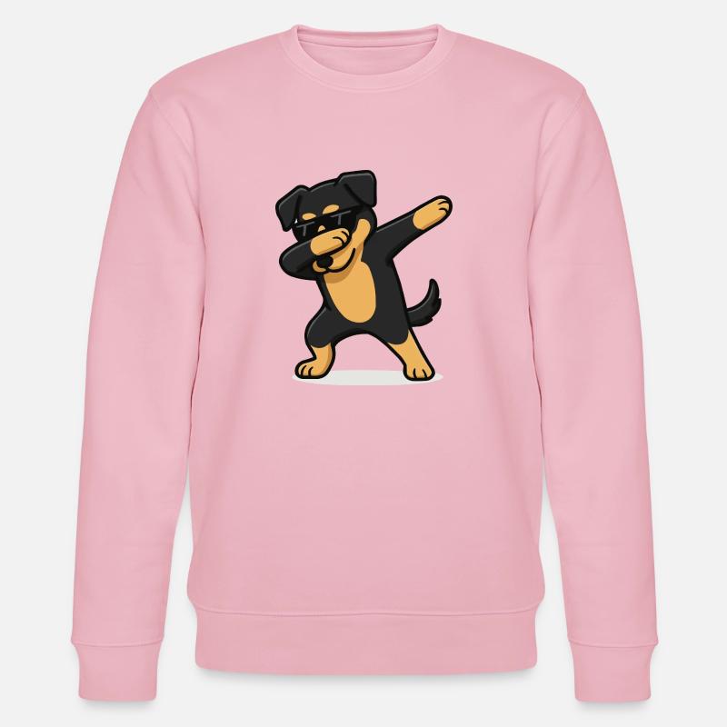 hund comic dabbing - Stanley/Stella Unisex Bio-Sweatshirt CHANGER  - Hellrosa