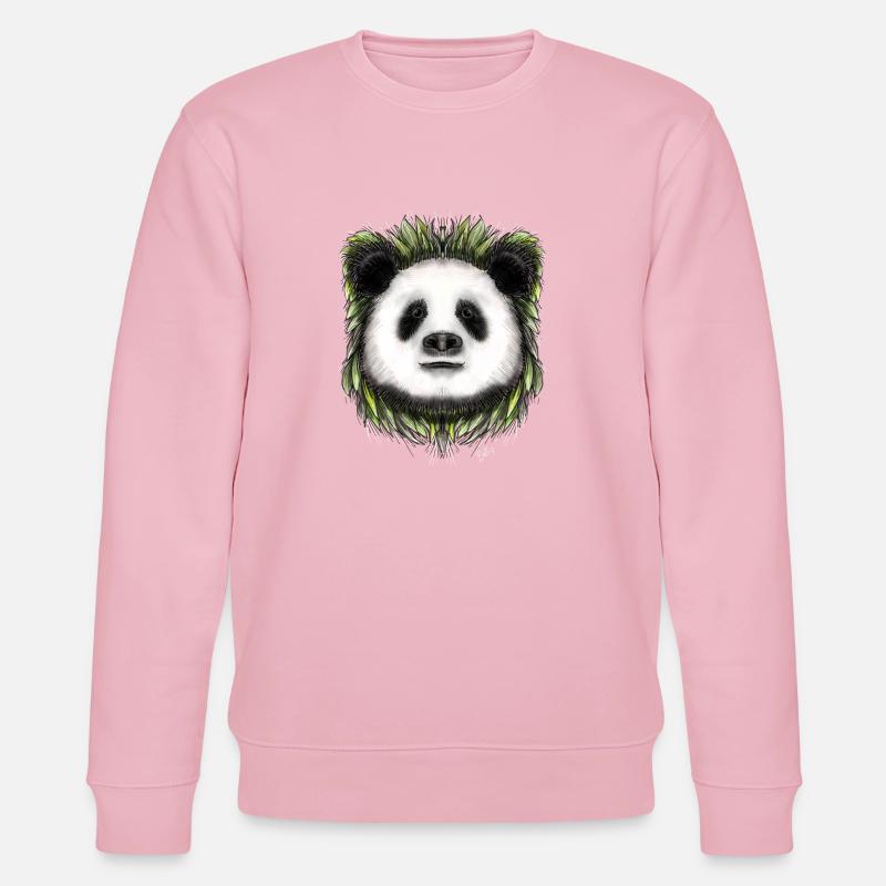 Ping Panda von Jon Ball - Stanley/Stella Unisex Bio-Sweatshirt CHANGER  - Hellrosa