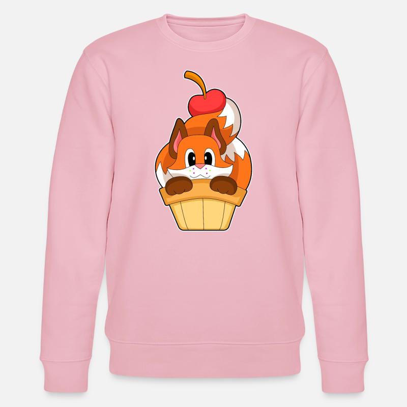 Fox Ice Cream Cerise - Sweat bio CHANGER Stanley/Stella Unisexe - rose pâle
