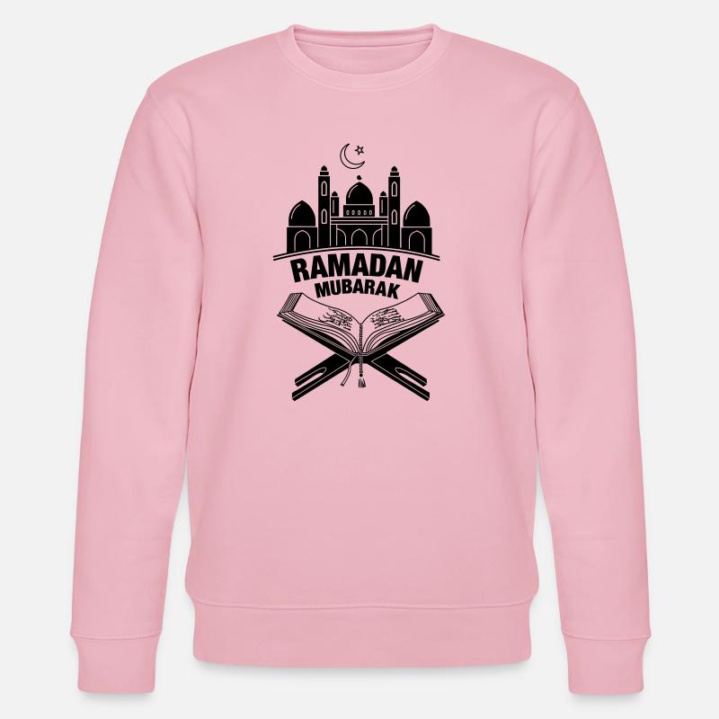 Koran Moschee Ramadan Mubarak - Stanley/Stella Unisex Bio-Sweatshirt CHANGER  - Hellrosa