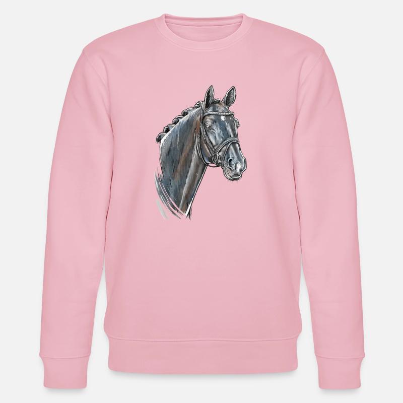 Portrait de cheval Totilas - Sweat bio CHANGER Stanley/Stella Unisexe - rose pâle