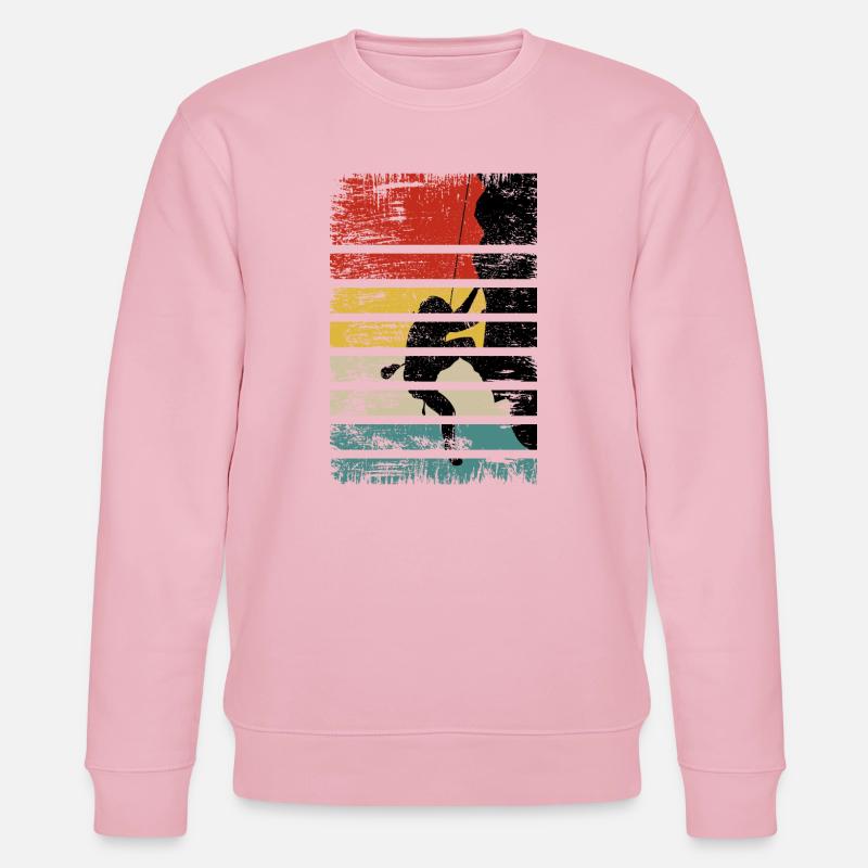 Kletterer auf Sunset Stripes - Stanley/Stella Unisex Bio-Sweatshirt CHANGER  - Hellrosa
