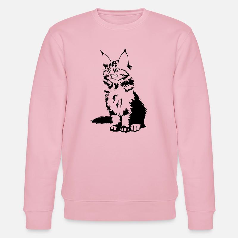 Maine Coon Katze - Stanley/Stella Unisex Bio-Sweatshirt CHANGER  - Hellrosa
