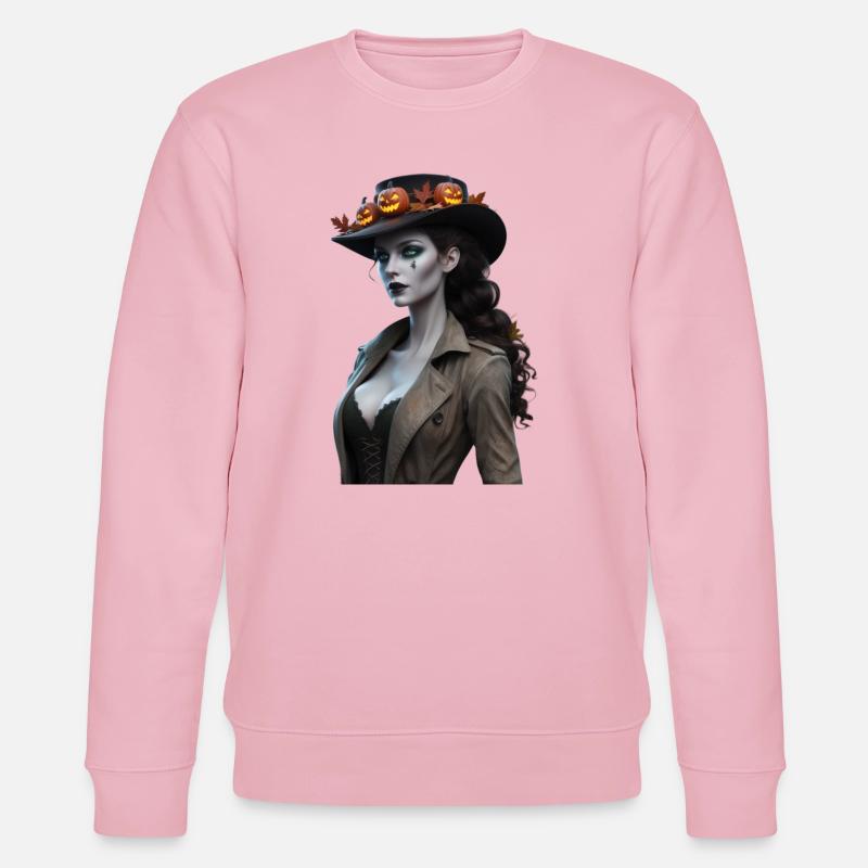 Halloween-Hexe - Der Hirsch-Stalker - Stanley/Stella Unisex Bio-Sweatshirt CHANGER  - Hellrosa