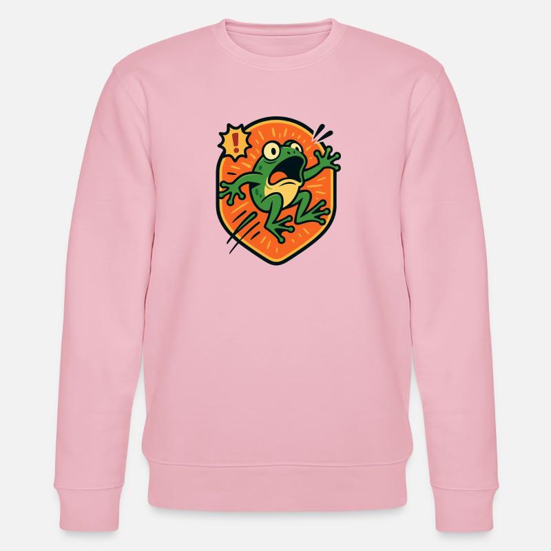 Panikfrosch-Abzeichen - Stanley/Stella Unisex Bio-Sweatshirt CHANGER  - Hellrosa
