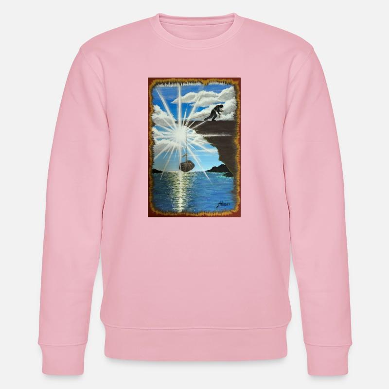 Leben ist schwer - Stanley/Stella Unisex Bio-Sweatshirt CHANGER  - Hellrosa