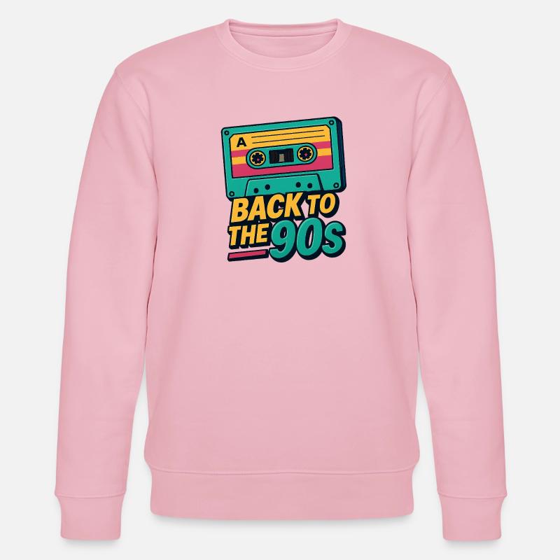 Retro Musik Kassette Design - Stanley/Stella Unisex Bio-Sweatshirt CHANGER  - Hellrosa