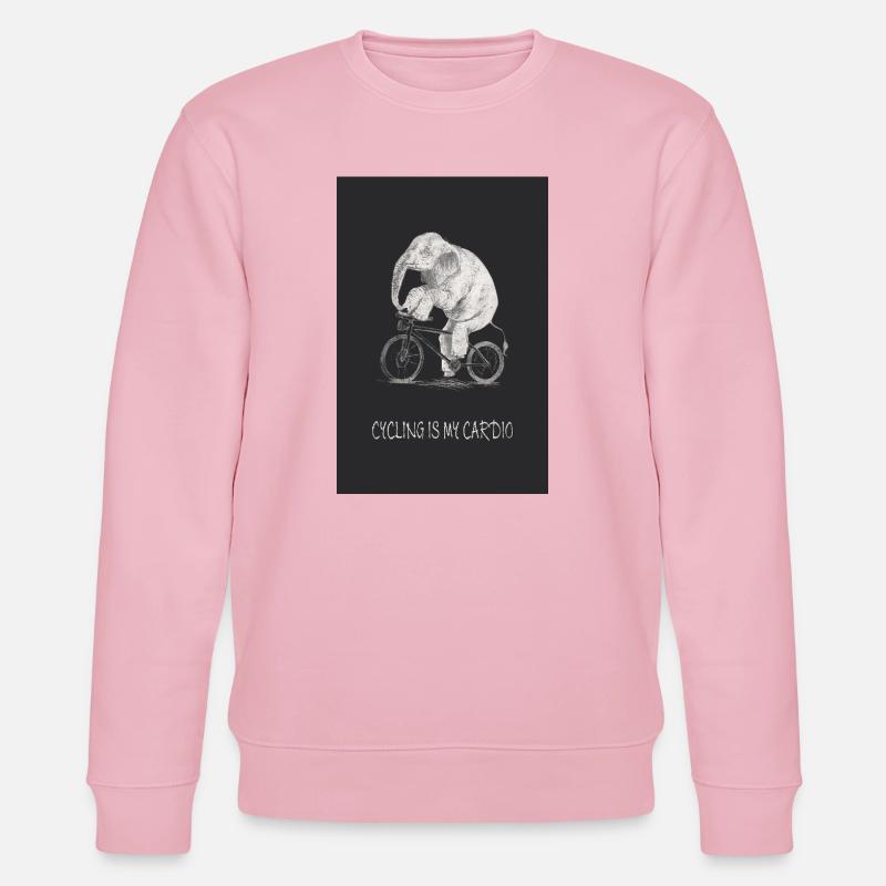 Le vélo, c’est mon cardio - Sweat bio CHANGER Stanley/Stella Unisexe - rose pâle