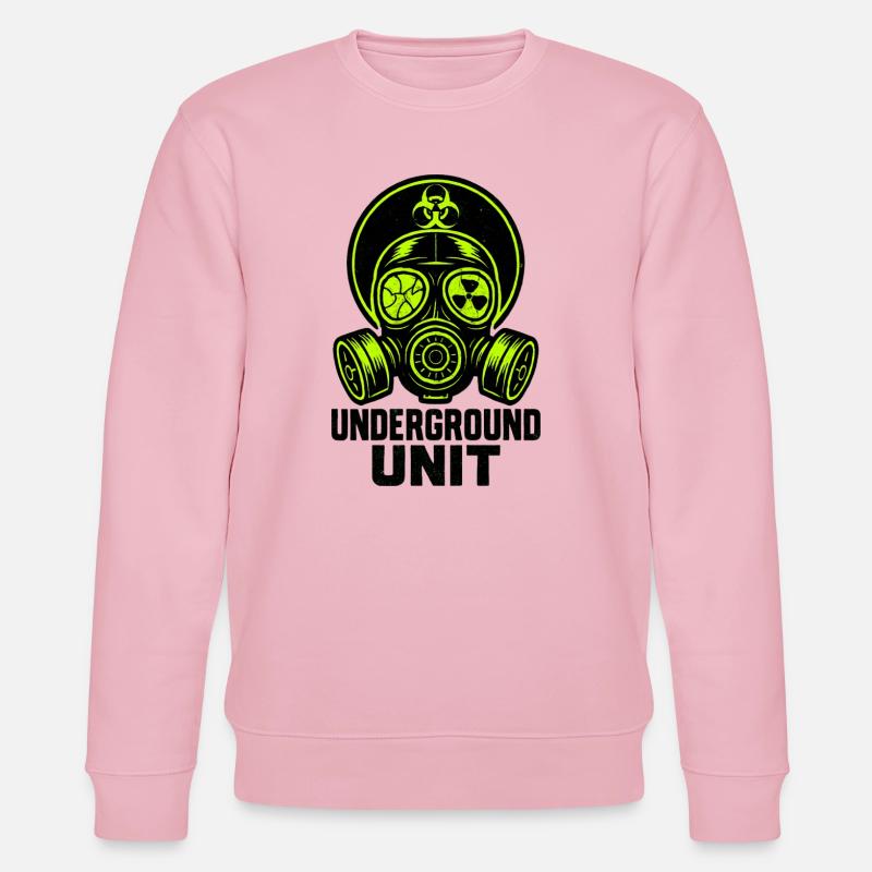 Underground Unit - masque à gaz - Sweat bio CHANGER Stanley/Stella Unisexe - rose pâle