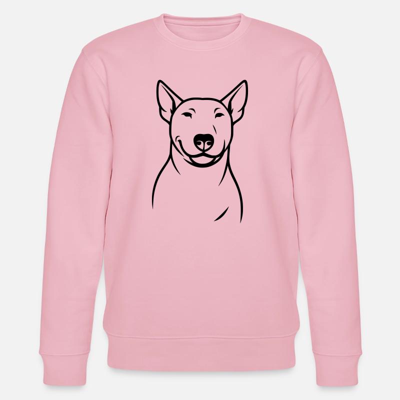 Stilisierter Bullterrier Silhouette - Stanley/Stella Unisex Bio-Sweatshirt CHANGER  - Hellrosa