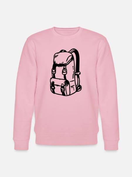 Backpack Symbol Camping Travel - Stanley/Stella CHANGER Unisex Organic Sweatshirt - cotton pink