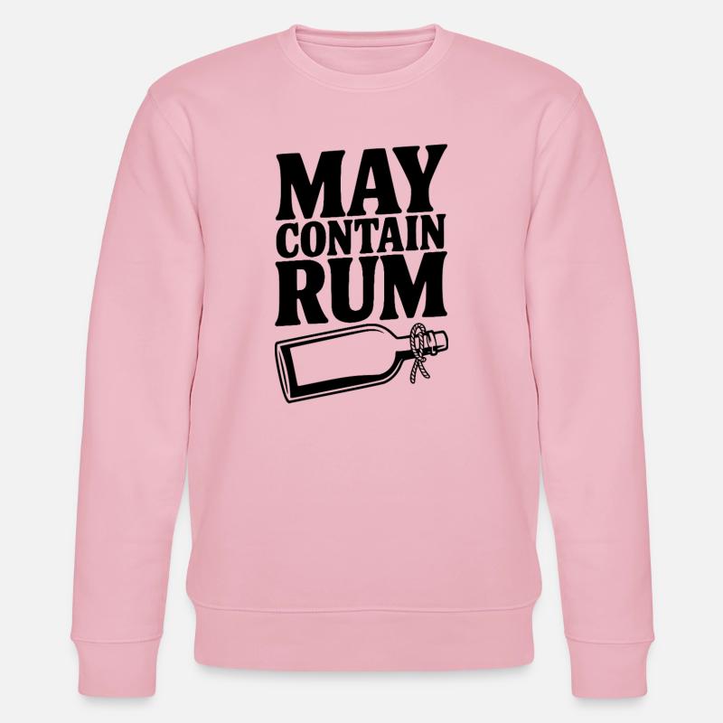 Peut contenir du rhum - Sweat bio CHANGER Stanley/Stella Unisexe - rose pâle