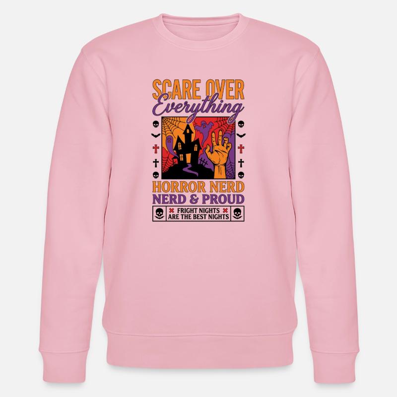 Horror Nerd Stolz Design - Stanley/Stella Unisex Bio-Sweatshirt CHANGER  - Hellrosa