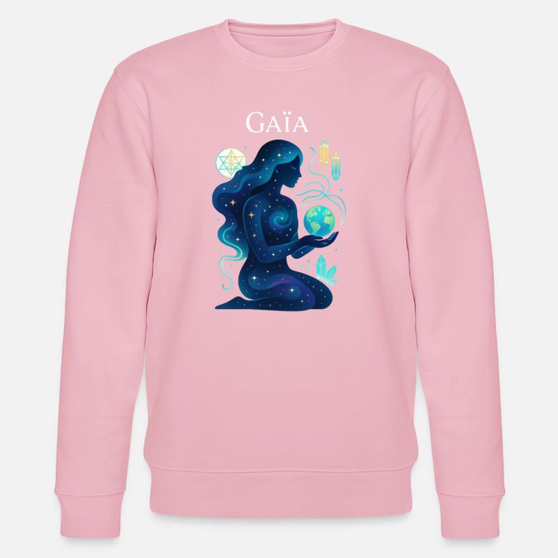 Kosmische Gaia – Mutter Natur - Stanley/Stella Unisex Bio-Sweatshirt CHANGER  - Hellrosa