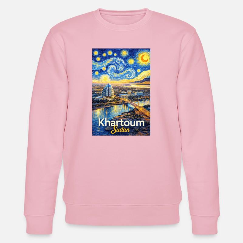 Khartoum Skyline Traumstil - Stanley/Stella Unisex Bio-Sweatshirt CHANGER  - Hellrosa