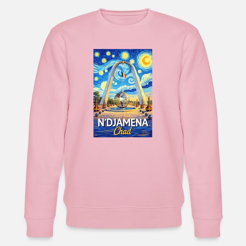 N-Djamena Chad Starry Night - Stanley/Stella Unisex Bio-Sweatshirt CHANGER  - Hellrosa