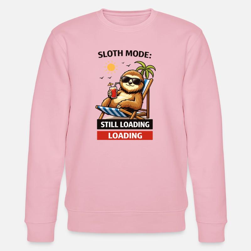 Sloth Mode: Still Loading - Stanley/Stella CHANGER Unisex Organic Sweatshirt - cotton pink