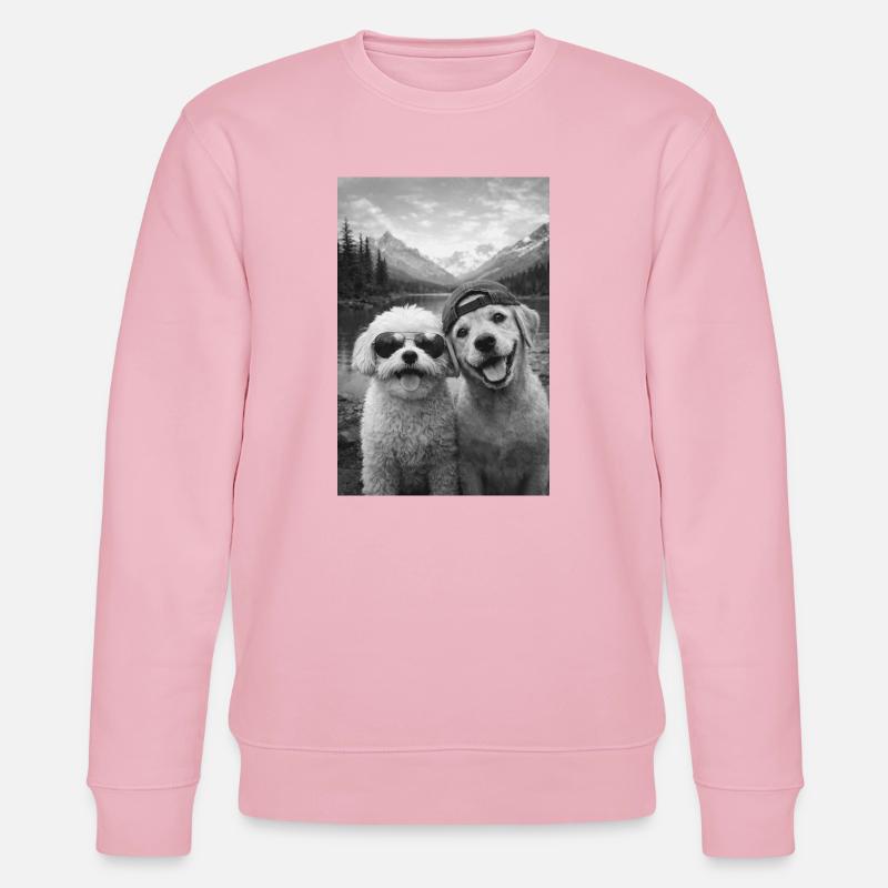 Bergsee Pfotenfreundschaft - Stanley/Stella Unisex Bio-Sweatshirt CHANGER  - Hellrosa