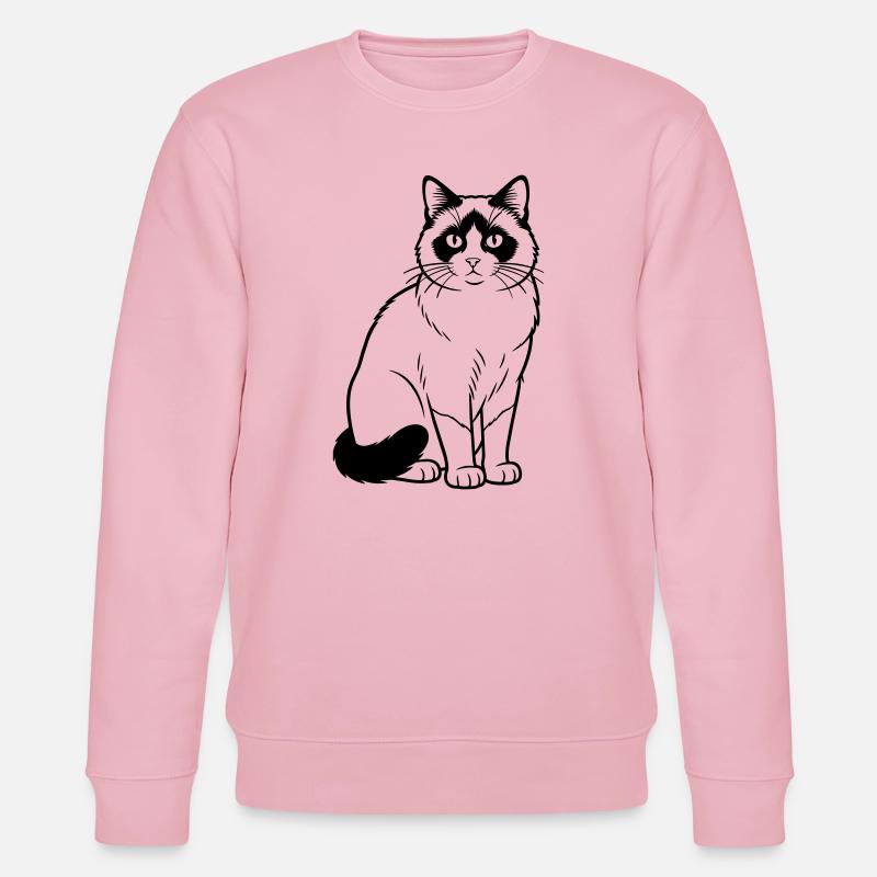 Chat Raquette - Sweat bio CHANGER Stanley/Stella Unisexe - rose pâle