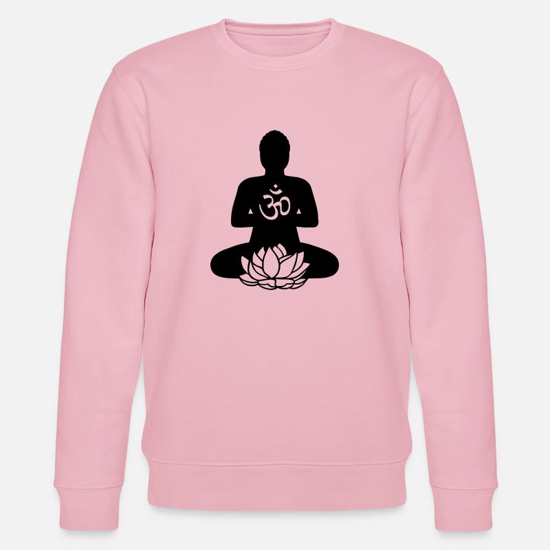 BUDDHA | Lotus & Om | 2 - Stanley/Stella Unisex Bio-Sweatshirt CHANGER  - Hellrosa