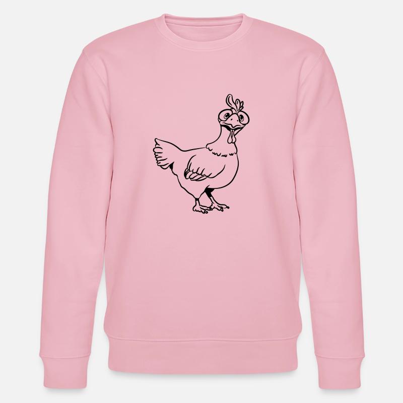 Poulet drôle stupide - Sweat bio CHANGER Stanley/Stella Unisexe - rose pâle
