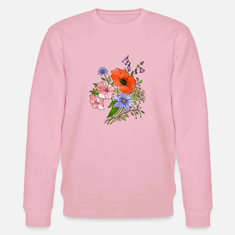 Blumen - Stanley/Stella Unisex Bio-Sweatshirt CHANGER  - Hellrosa