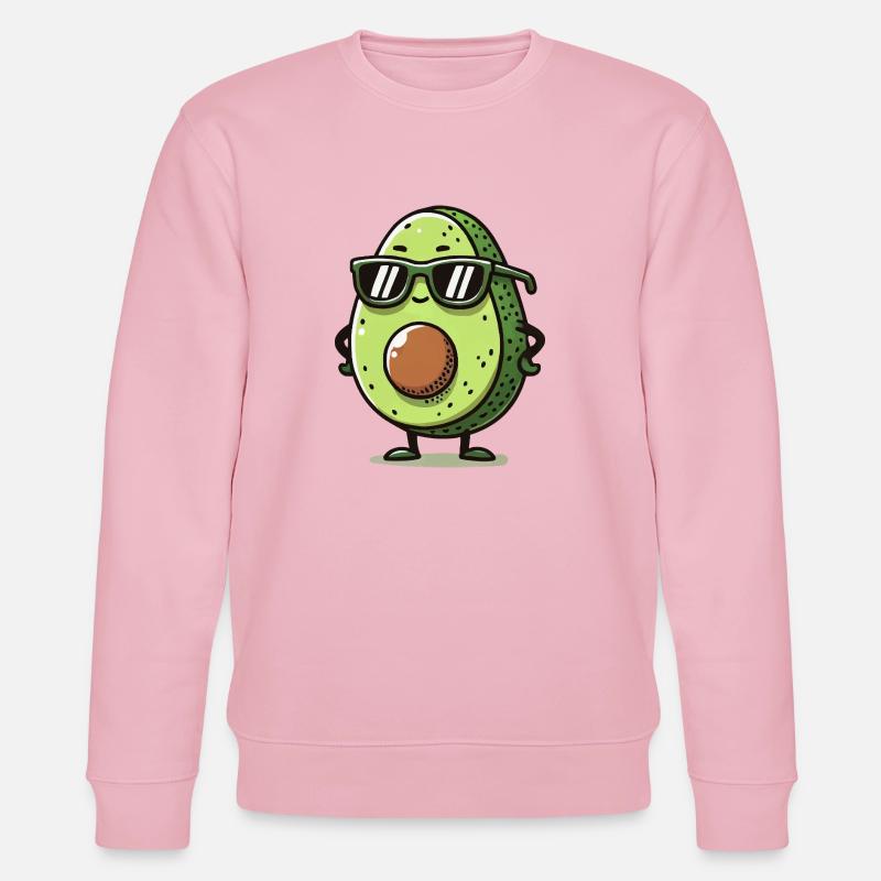 avocado comic - Stanley/Stella Unisex Bio-Sweatshirt CHANGER  - Hellrosa