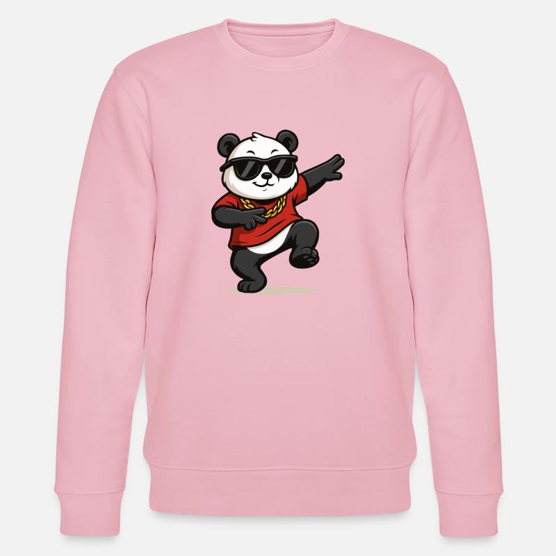 Panda Comic Dance - Sweat bio CHANGER Stanley/Stella Unisexe - rose pâle