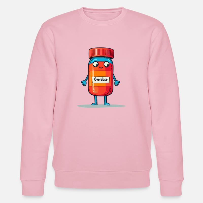 Overdose Buddy - Stanley/Stella Unisex Bio-Sweatshirt CHANGER  - Hellrosa