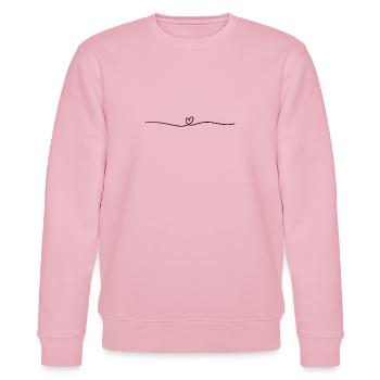 Einfach und süß Herz | Liebe - Stanley/Stella Unisex Bio-Sweatshirt CHANGER  - Hellrosa - Vorne - Jaron (178cm) & Liana (172cm)