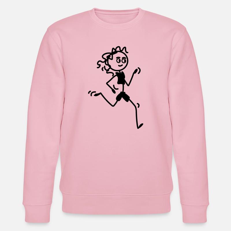 Läuferin Mädchen oder Frau - Stanley/Stella Unisex Bio-Sweatshirt CHANGER  - Hellrosa