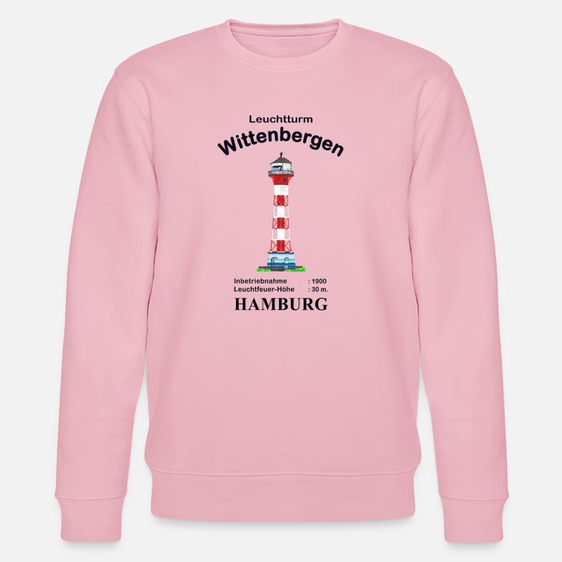 Hamburg Leuchtturm Wittenbergen - Stanley/Stella Unisex Bio-Sweatshirt CHANGER  - Hellrosa