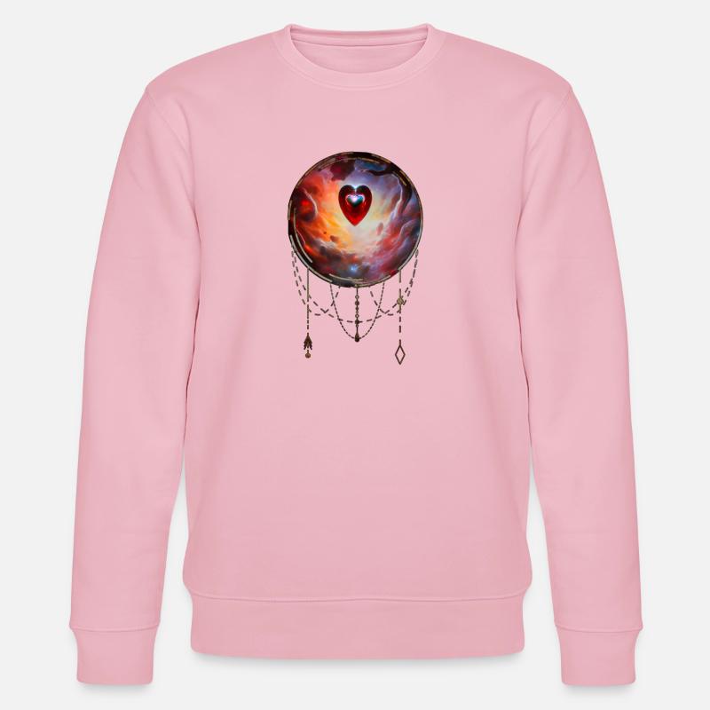 Das Herz des Universums - Stanley/Stella Unisex Bio-Sweatshirt CHANGER  - Hellrosa