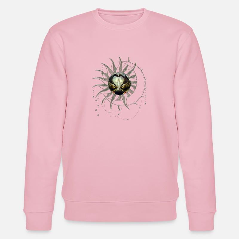 Wunderbare Fee am Drachentor - Stanley/Stella Unisex Bio-Sweatshirt CHANGER  - Hellrosa