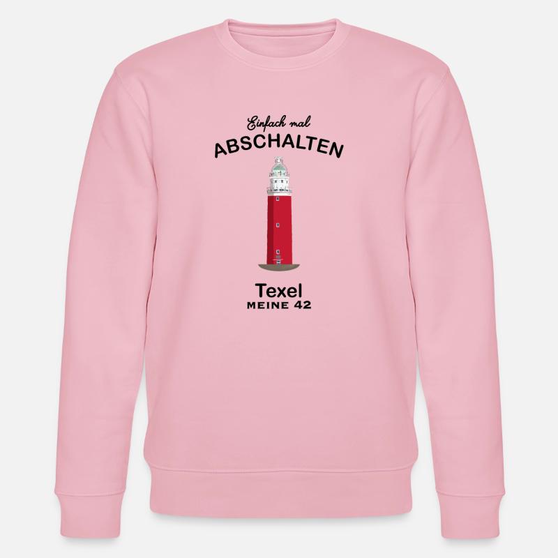 TexeL, Leuchtturm Eierland - Stanley/Stella Unisex Bio-Sweatshirt CHANGER  - Hellrosa