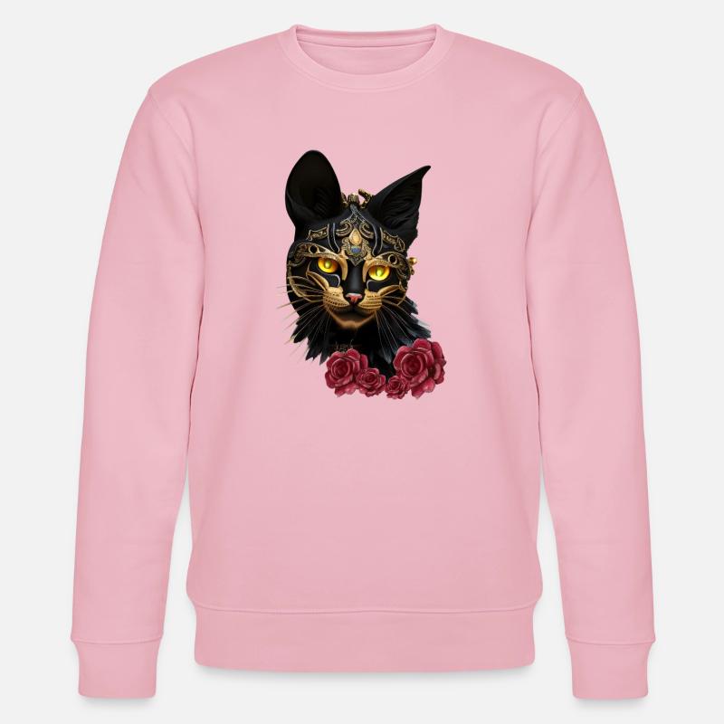Der altägyptische Katzengott Bastet - Stanley/Stella Unisex Bio-Sweatshirt CHANGER  - Hellrosa