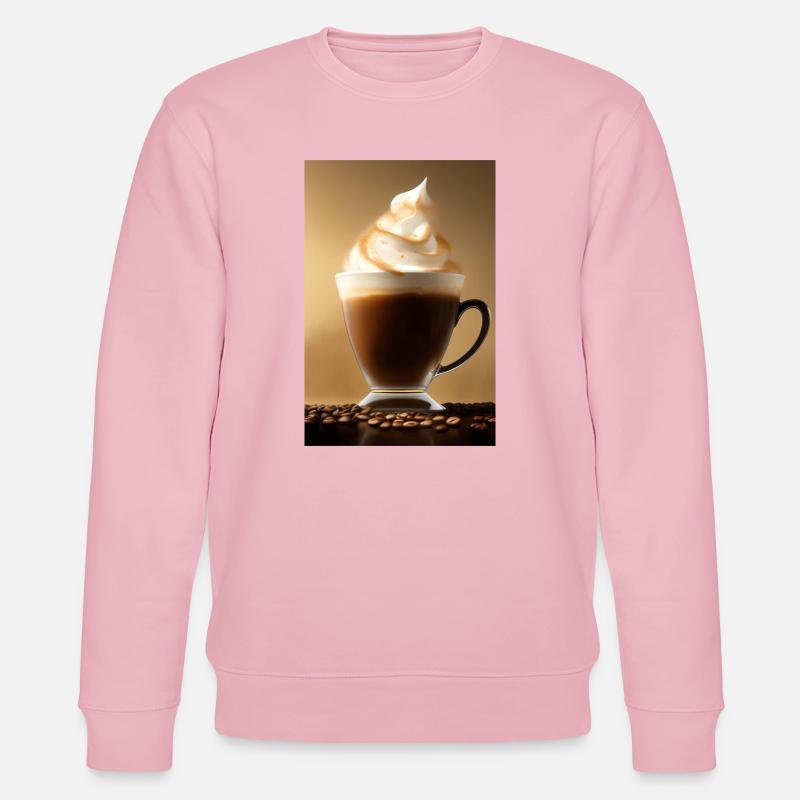 Kaffee, Kaffeebohnen - Stanley/Stella Unisex Bio-Sweatshirt CHANGER  - Hellrosa