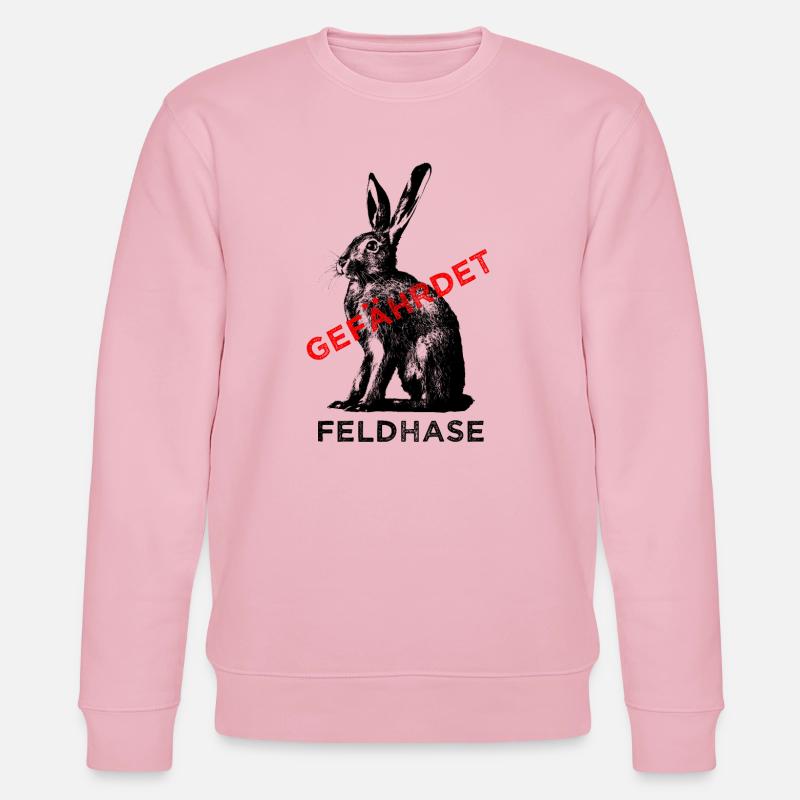 Der Feldhase ist gefährdet. - Stanley/Stella Unisex Bio-Sweatshirt CHANGER  - Hellrosa
