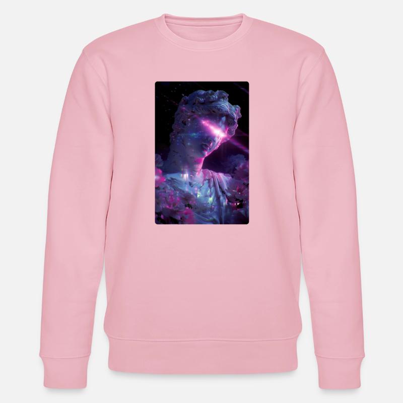 Vaporwave Glitch Punk David Statue - Stanley/Stella Unisex Bio-Sweatshirt CHANGER  - Hellrosa