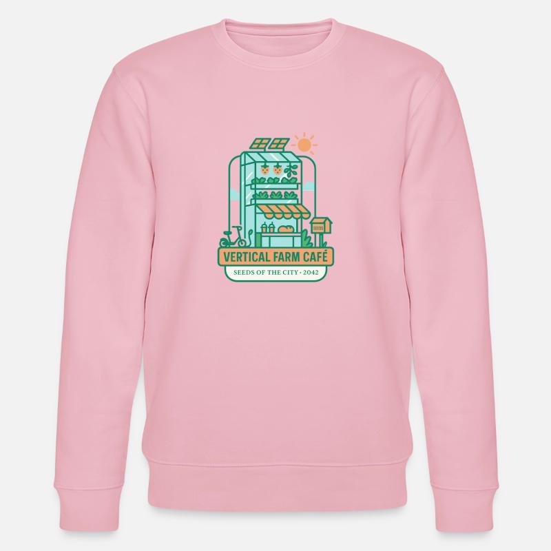 Vertical Farm Café - Stanley/Stella Unisex Bio-Sweatshirt CHANGER  - Hellrosa