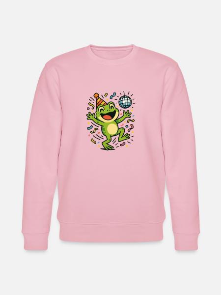 Party Frog - Stanley/Stella CHANGER Unisex Organic Sweatshirt - cotton pink