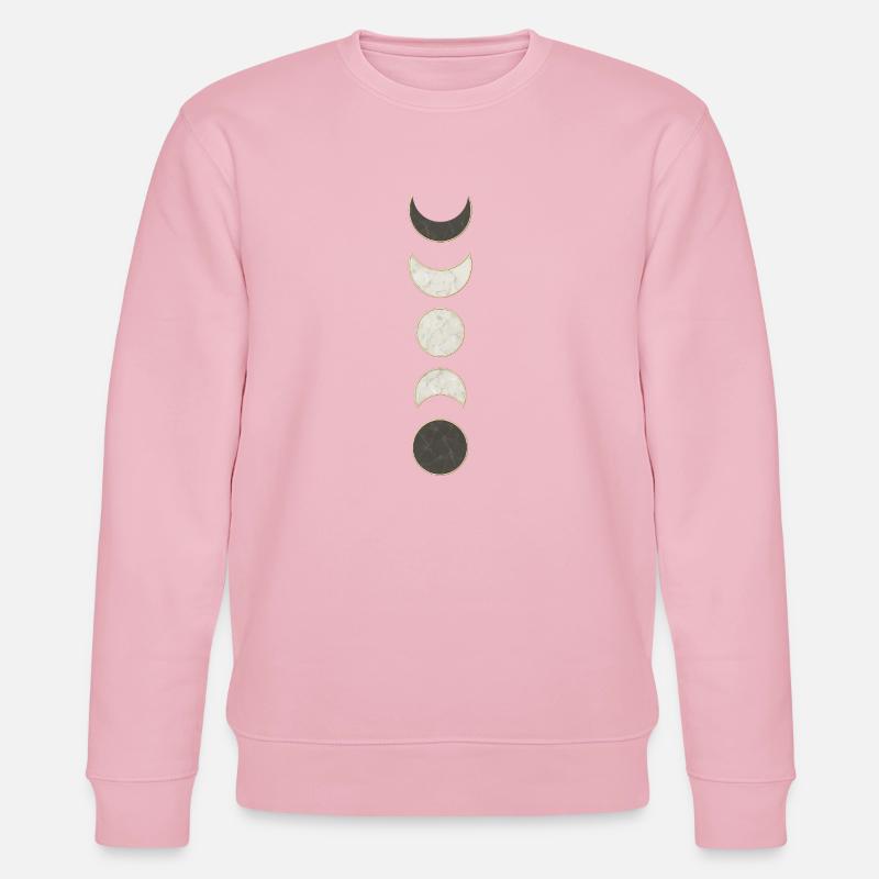 Mondphasen Marmor Muster - Stanley/Stella Unisex Bio-Sweatshirt CHANGER  - Hellrosa
