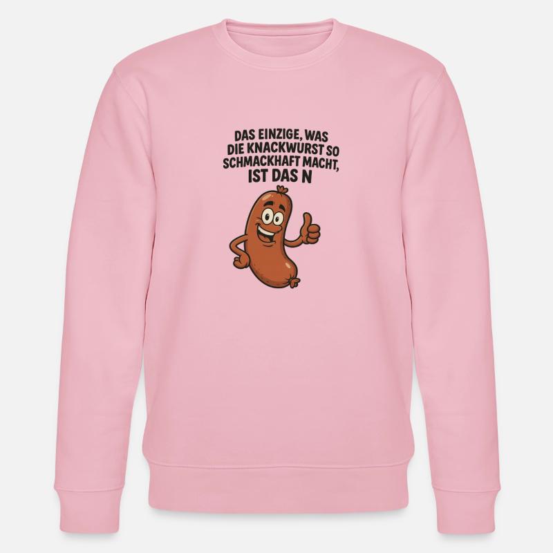 Knackwurst Lustiger Spruch - Stanley/Stella Unisex Bio-Sweatshirt CHANGER  - Hellrosa
