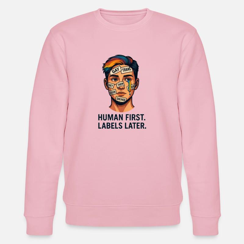Kunstwerke zum Thema Inclusive Pride Awareness - Stanley/Stella Unisex Bio-Sweatshirt CHANGER  - Hellrosa