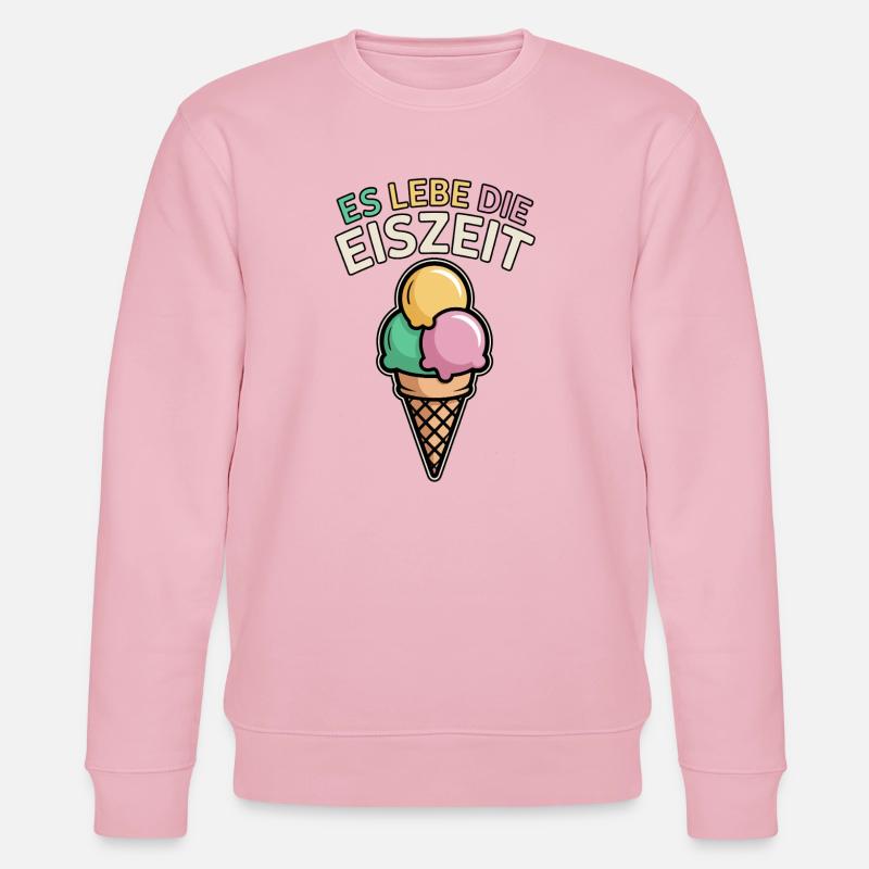 Es lebe die Eiszeit - eiscreme - Stanley/Stella Unisex Bio-Sweatshirt CHANGER  - Hellrosa