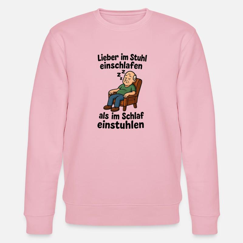 Stuhl einschlafen einstuhlen - Stanley/Stella Unisex Bio-Sweatshirt CHANGER  - Hellrosa