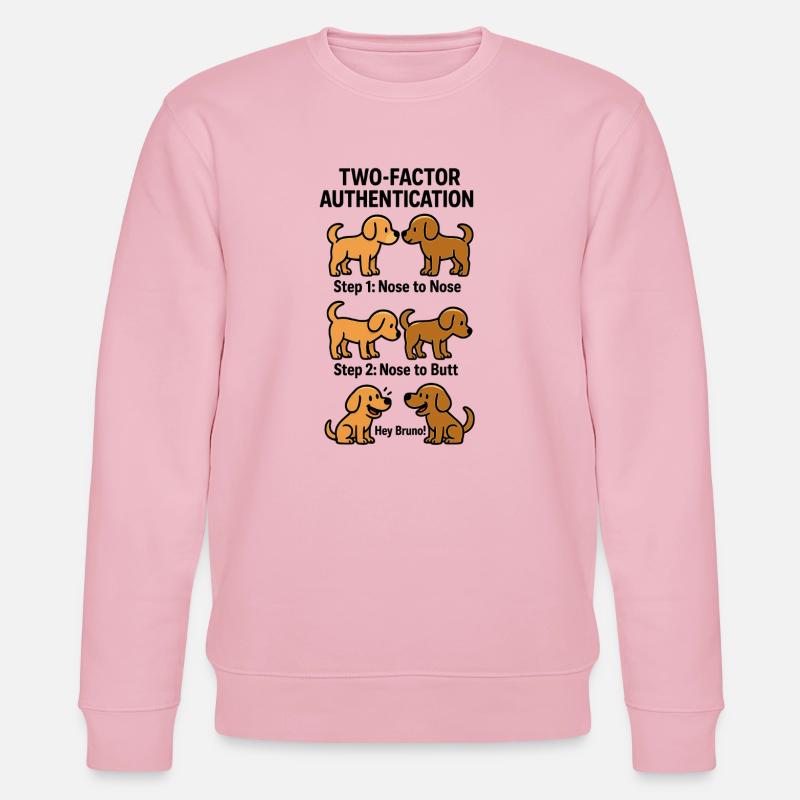 Two Factor Authentication Hunde - Stanley/Stella Unisex Bio-Sweatshirt CHANGER  - Hellrosa